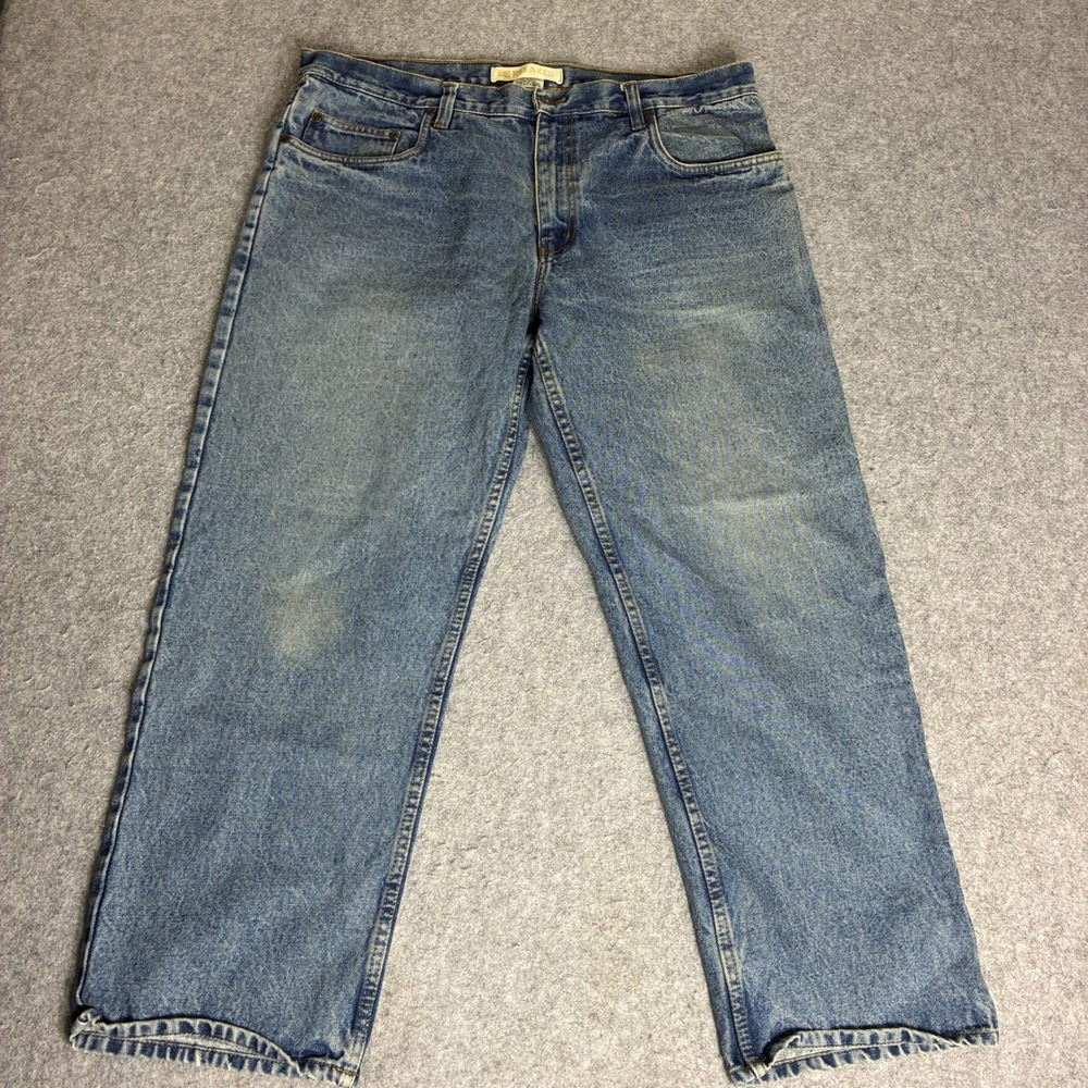 VTG Faded Glory Men's Size 39x28 Carpenter Relaxed Loose Fit Jeans Blue Denim